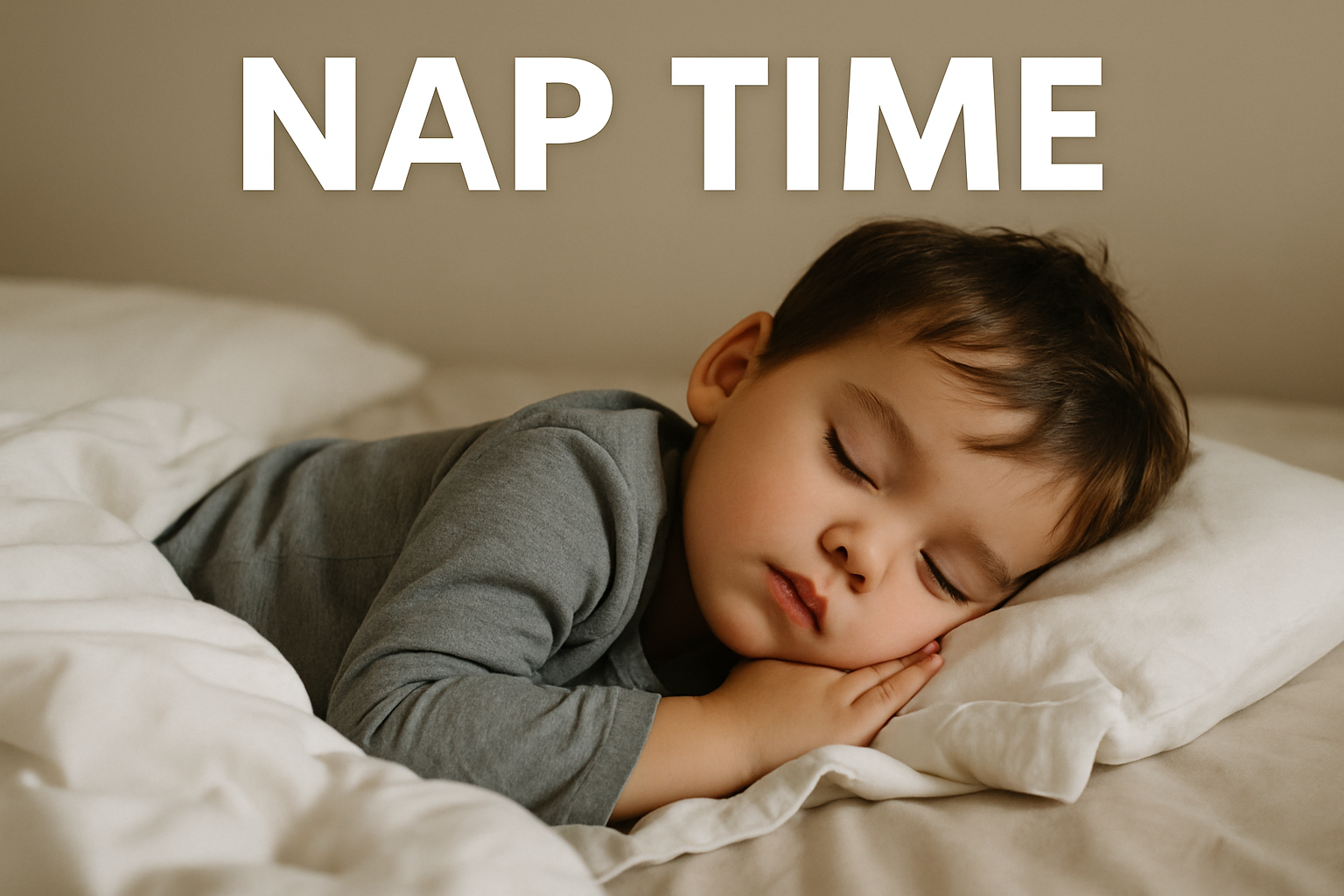 Nap time, a child taking a nap