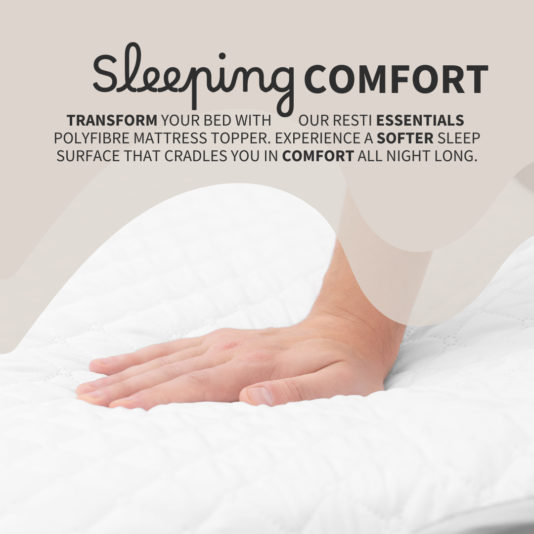 Resti Essential Plush Mattress Topper: Deluxe Softness and Comfort for All Mattress Types