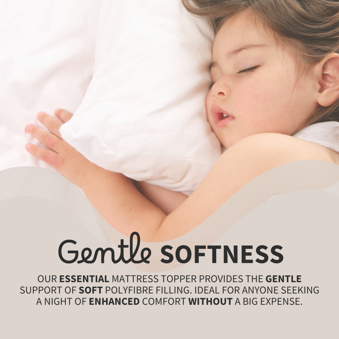 Resti Essential Plush Mattress Topper: Deluxe Softness and Comfort for All Mattress Types