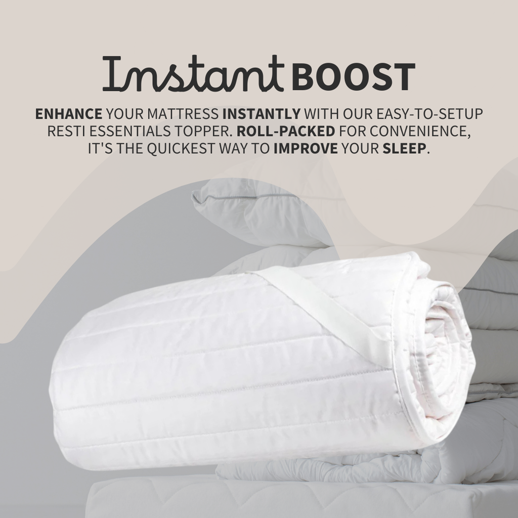 Resti Essential Plush Mattress Topper: Deluxe Softness and Comfort for All Mattress Types