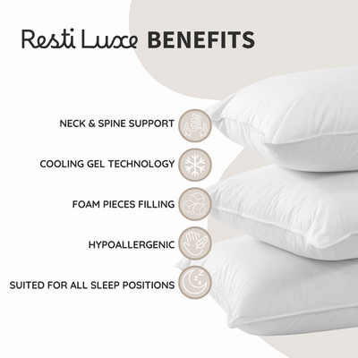 Resti Luxe Sleep Pillow - Cooling Gel Technology for Superior Comfort