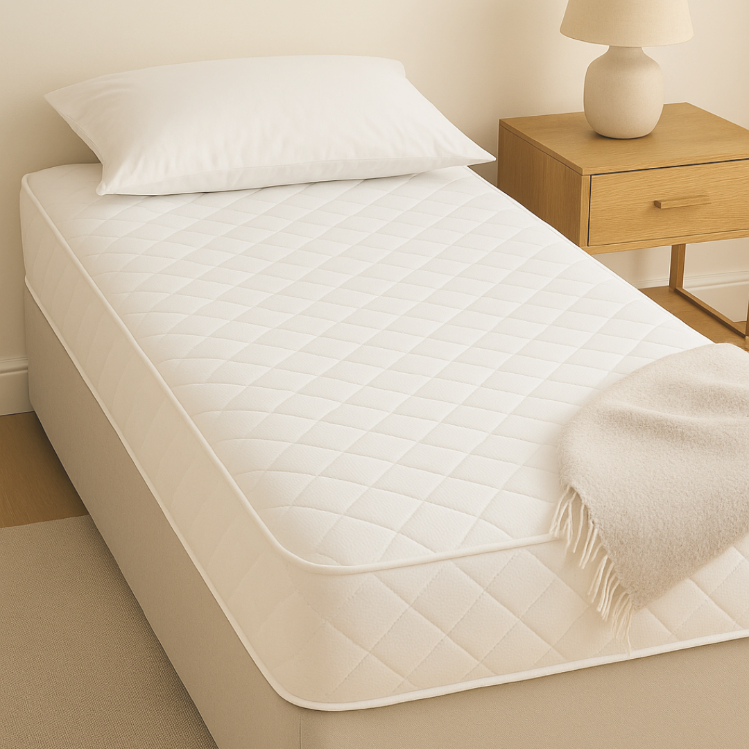 Resti UK Made Bonnell Coil Spring Mattress | Soft-Medium Feel | Quilted Fabric Single/Double/King