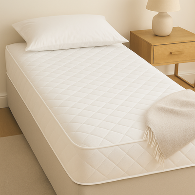 Resti UK Made Bonnell Coil Spring Mattress | Soft-Medium Feel | Quilted Fabric Single/Double/King