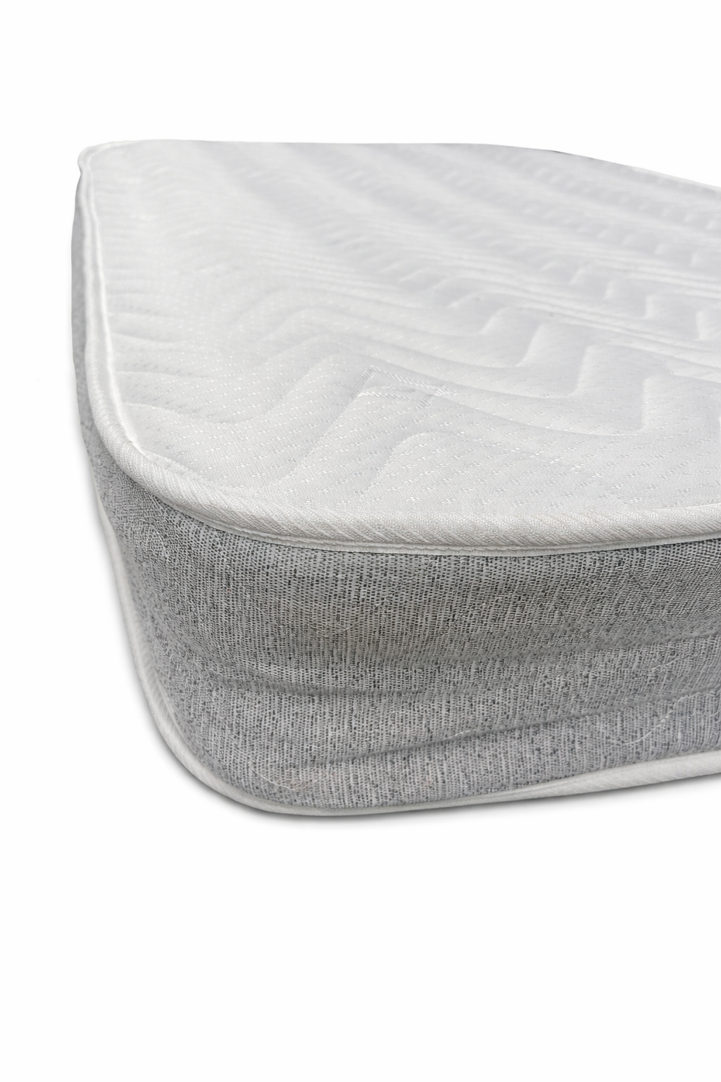 Grey Pattern Orthopaedic Firm Mattress, Firm Spring Mattress for Back & Joint Support, Cool Touch Breathable Fabric