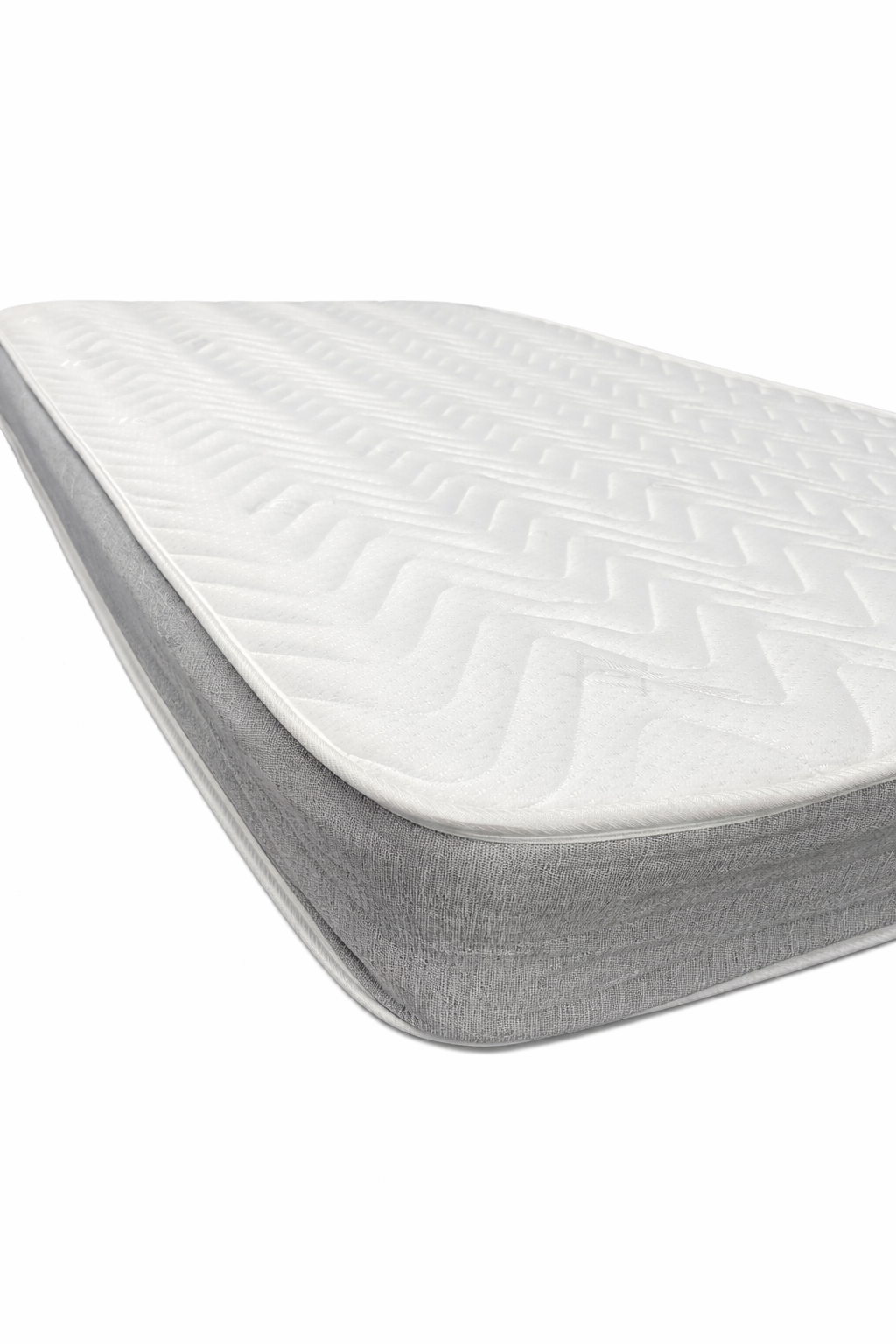 Grey Pattern Orthopaedic Firm Mattress, Firm Spring Mattress for Back & Joint Support, Cool Touch Breathable Fabric