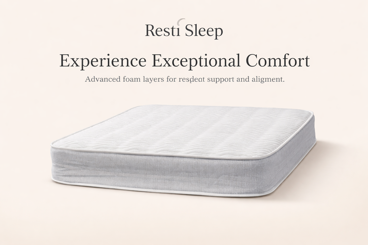 Grey Pattern Orthopaedic Firm Mattress, Firm Spring Mattress for Back & Joint Support, Cool Touch Breathable Fabric