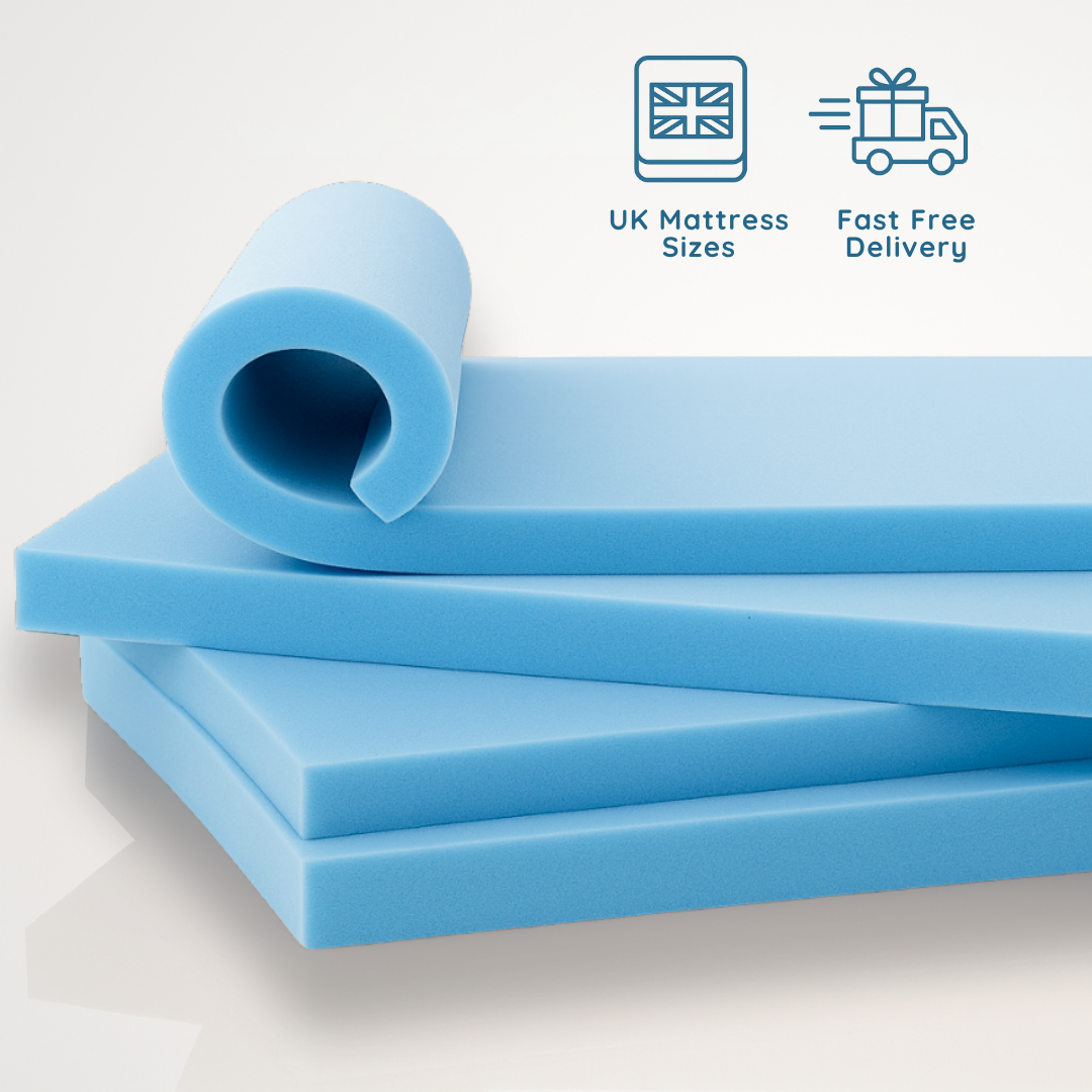 Orthopaedic Blue Foam Mattress Topper – UK Mattress Sizes | Premium Comfort & Support | Fast Free Delivery